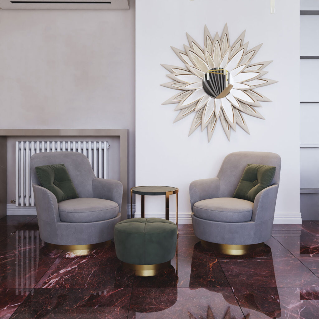 نمای کارشده داخلی تایل سنگ مرمریت پاییزان