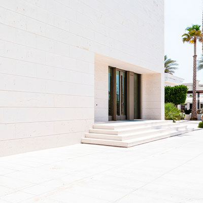 سنگ اسلب تراورتن سفید عباس آباد صیقلی فیلد