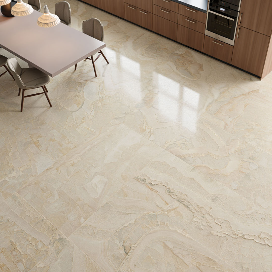 تایل ابعادی مرمریت پرطاووسی یزد صیقلی